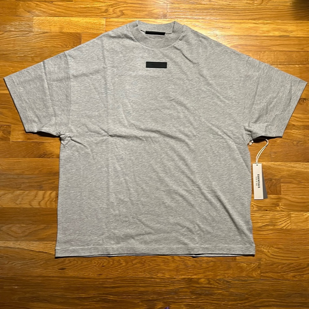 Essentials - Fear Of God - Oversized Crewneck Tee - Dark Heather Oatmeal - NEW